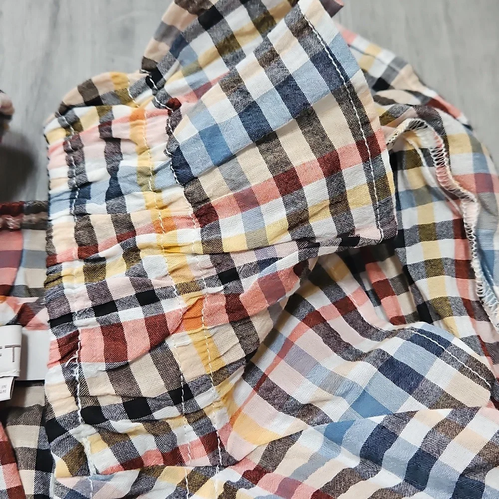 Loft Plaid Midi Dress S - Picture 3 of 4